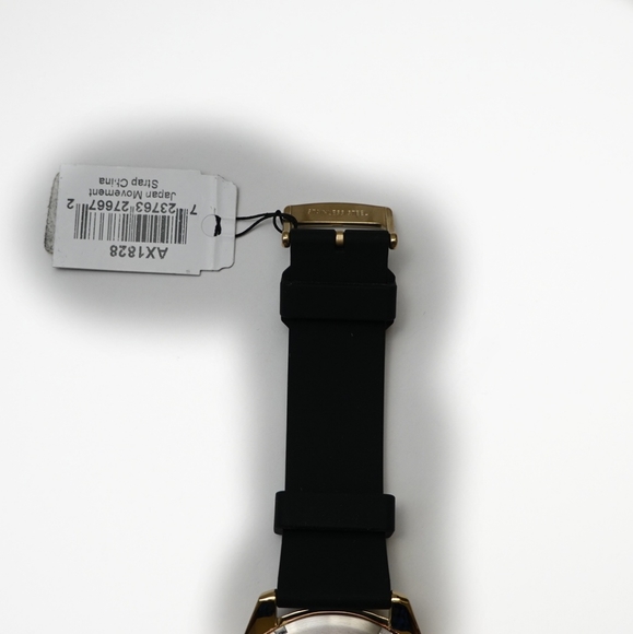 ARMANI EXCHANGE BLACK SILICONE WATCH - Picture 6 of 10